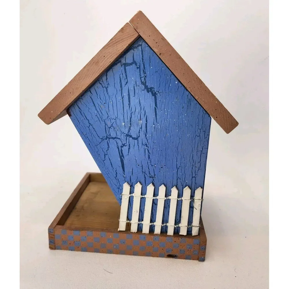 Custom Hand Painted Wild Bird Feeder House 9.5